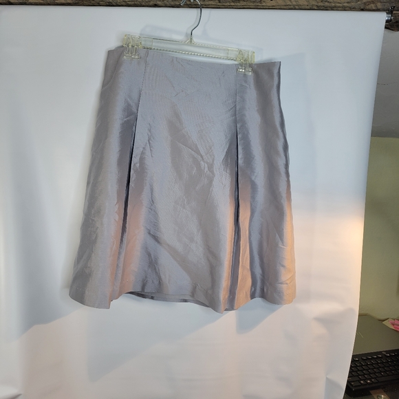 Talbots Petites Gray Silk/Cotton Skirt may have been hemmed Size 14P - Picture 1 of 8